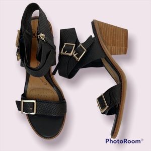 Sofft Black Heeled Sandals